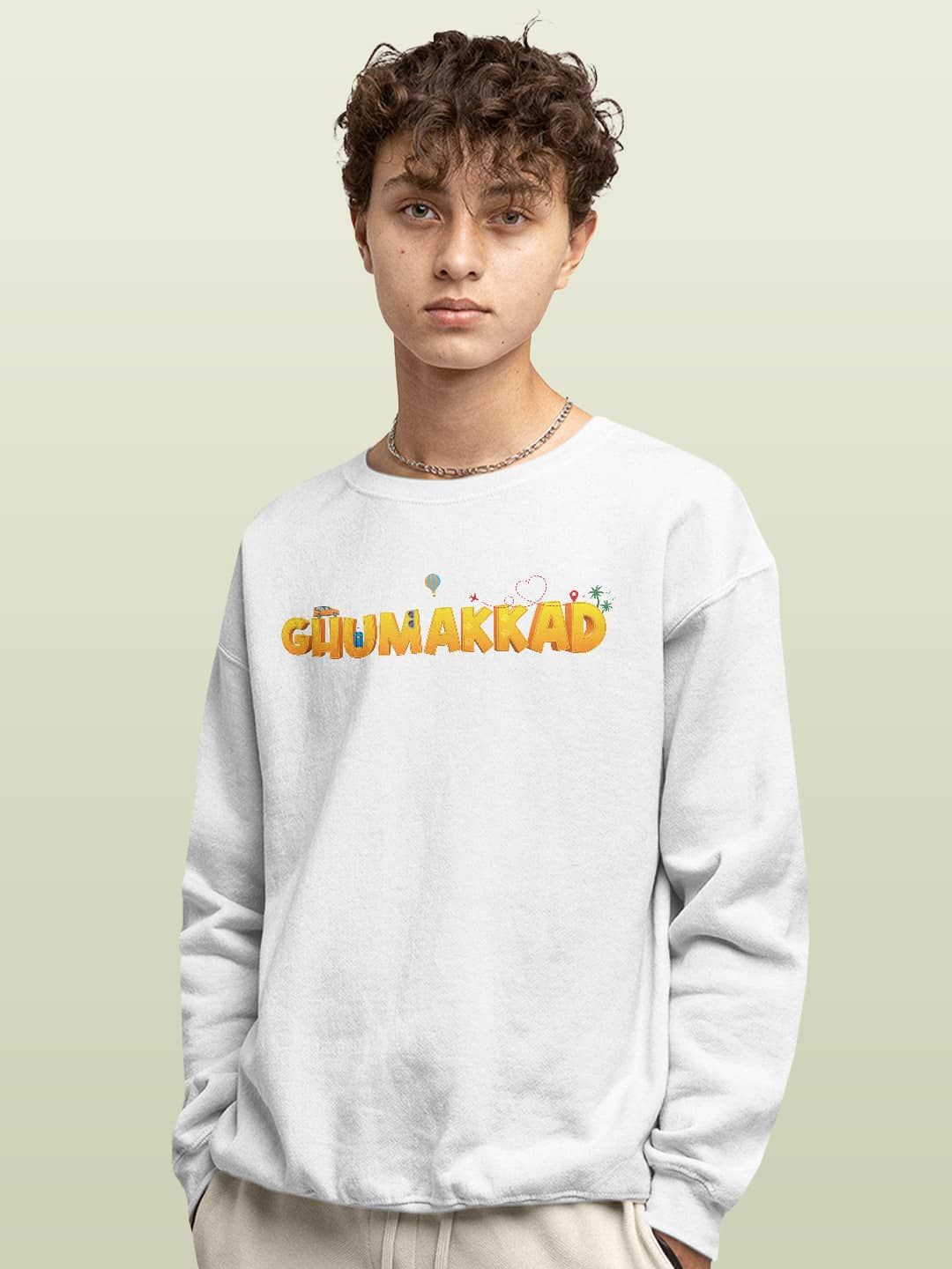 

macmerise Men Printed Sweatshirt, White