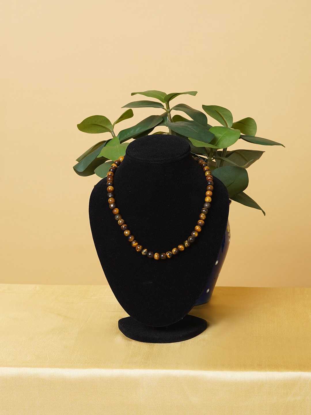

Unnati Silks Amravati Round Ocean Beaded Necklace, Brown