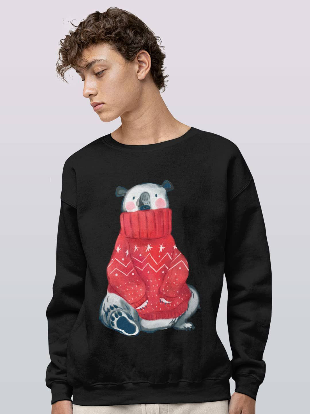 

macmerise Men Printed Sweatshirt, Black