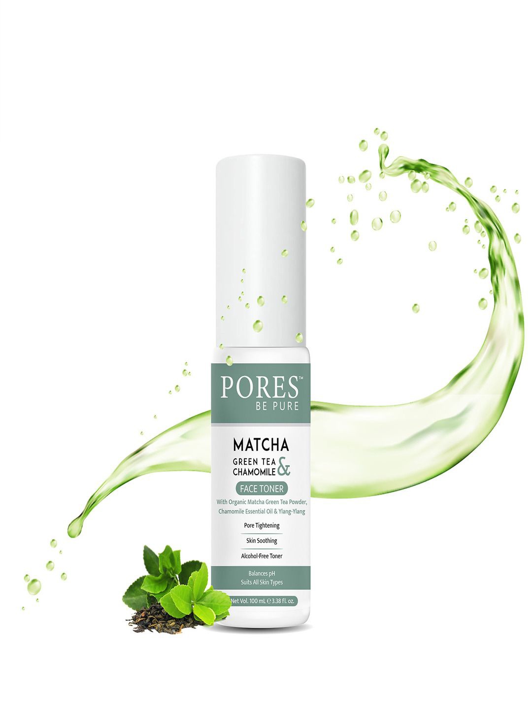 

PORES Be Pure Matcha Set Of 2 Green Tea Pore Tightening FaceToner-100ml each, White