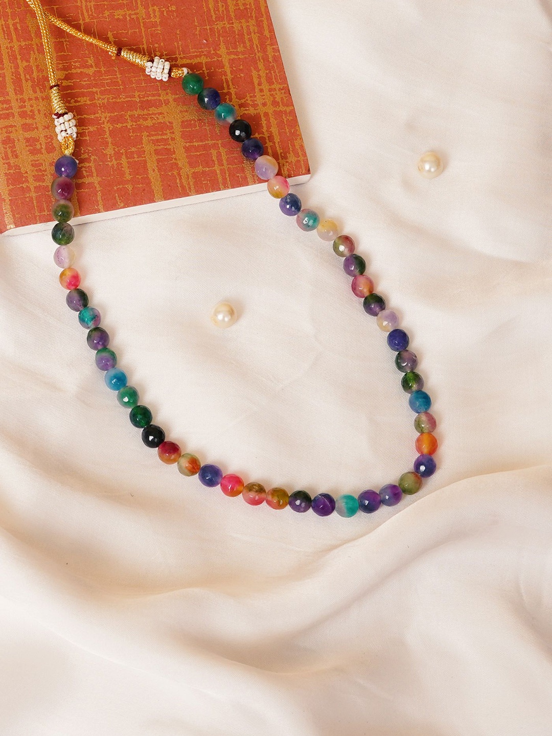 

Unnati Silks Amravati Round Beaded Necklace, Green