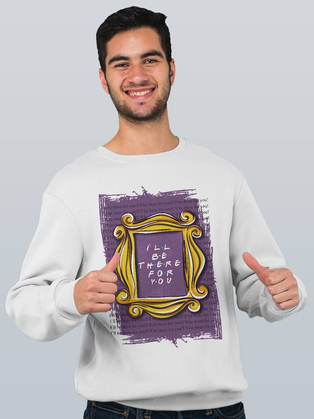 

macmerise Men Printed Sweatshirt, White