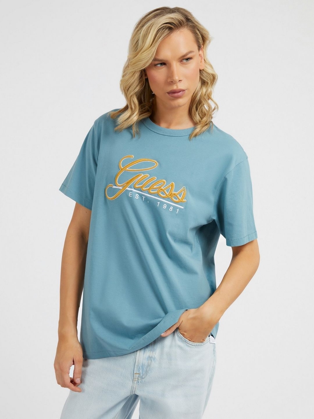 

GUESS Men Graphic Printed T-shirt, Blue