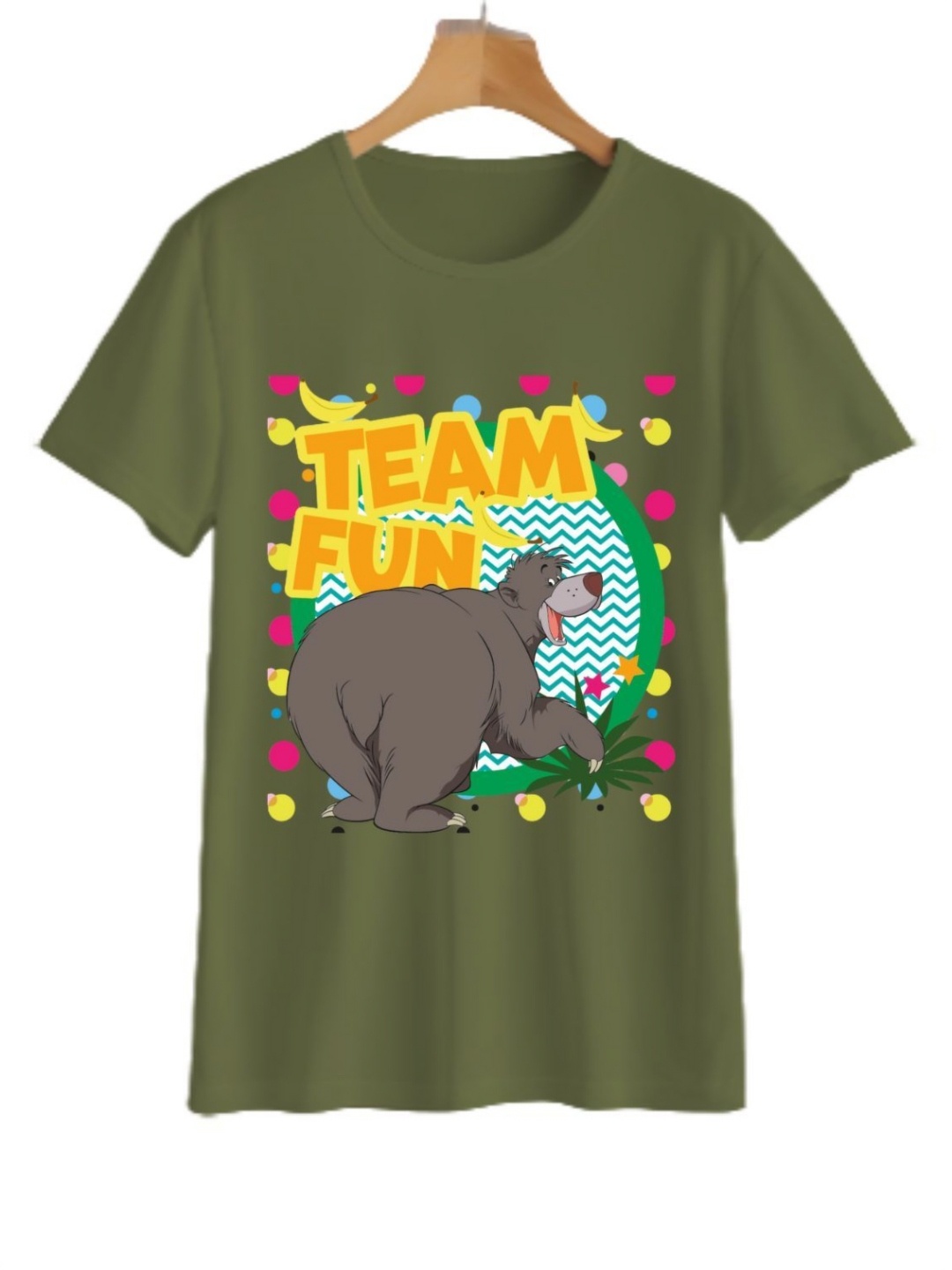 

YK Boys Graphic Printed Round Neck T-shirt, Green
