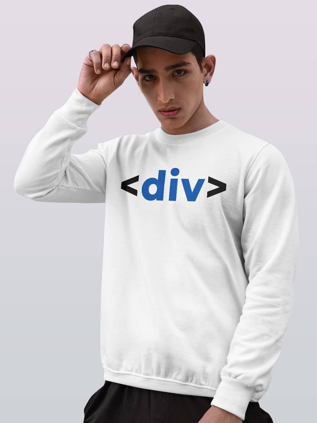 

macmerise Men Printed Sweatshirt, White