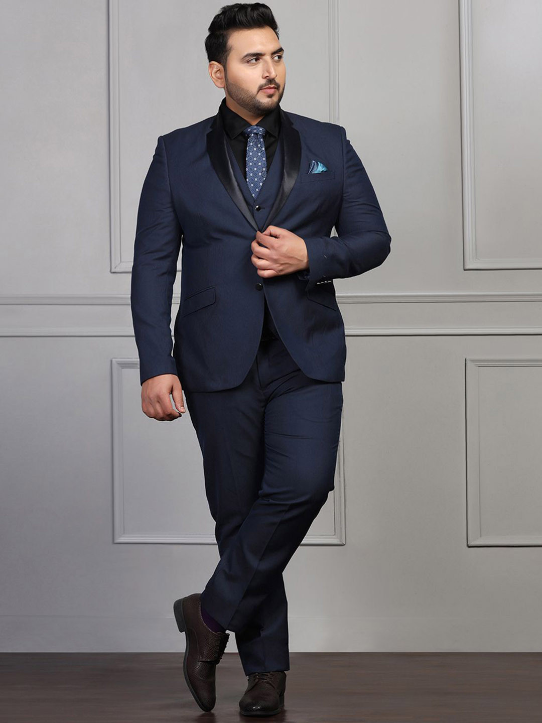 

Blackberrys Men Slim-Fit Two-Piece Formal Suit, Navy blue