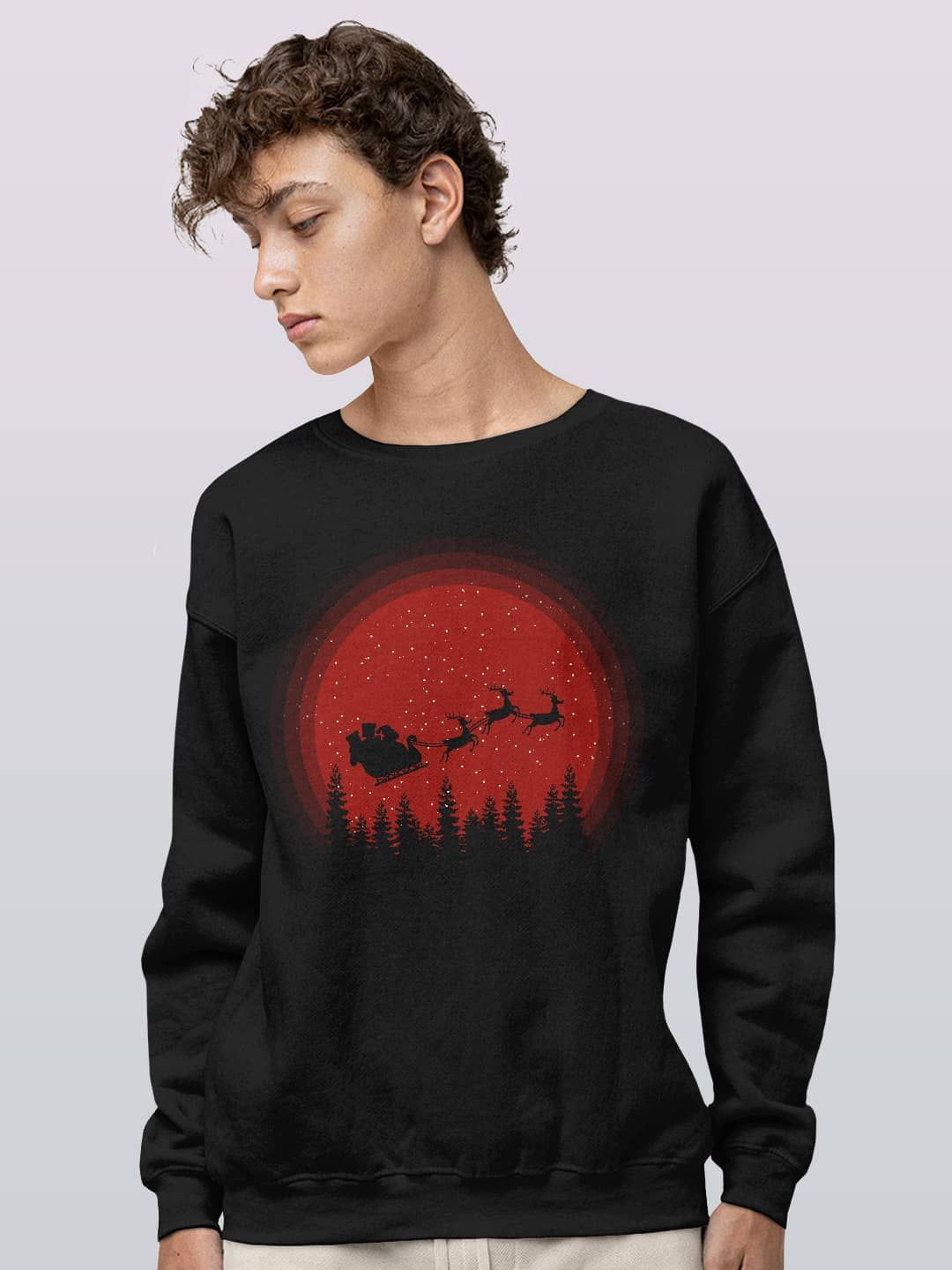 

macmerise Men Printed Sweatshirt, Black