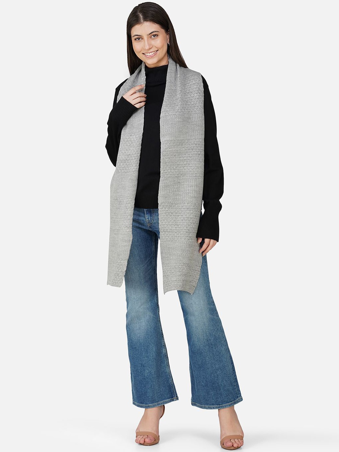 

JoE Hazel Women Acrylic Mufflers, Grey