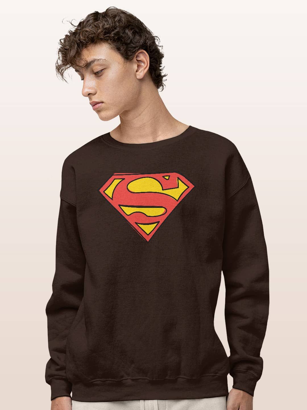 

macmerise Men Printed Sweatshirt, Brown