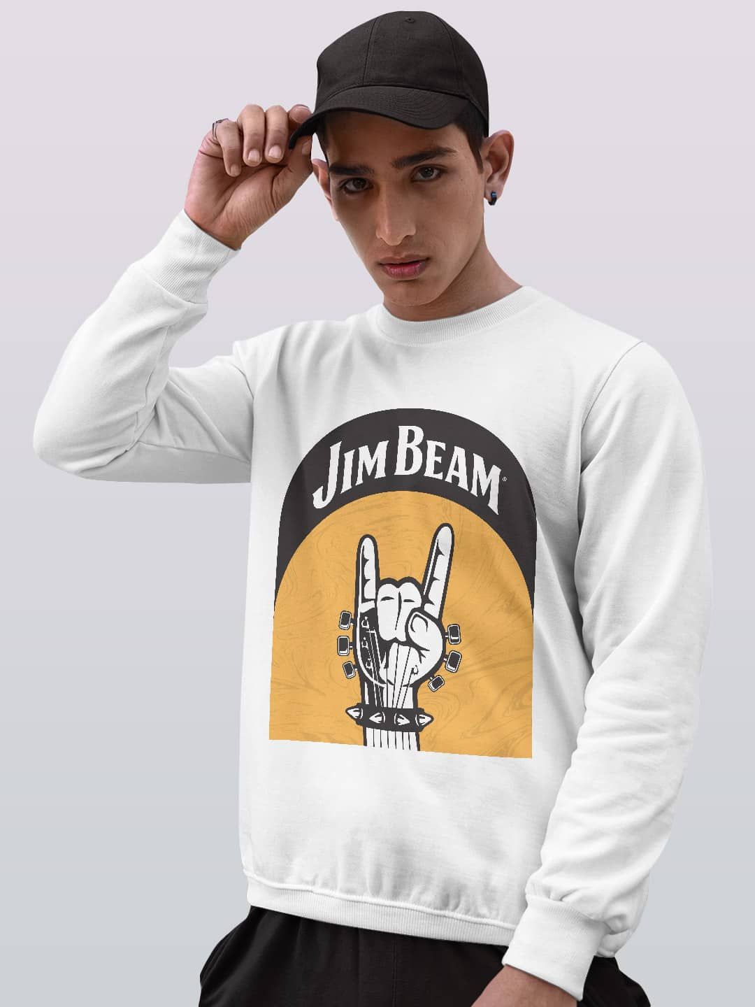 

macmerise Men Printed Sweatshirt, White