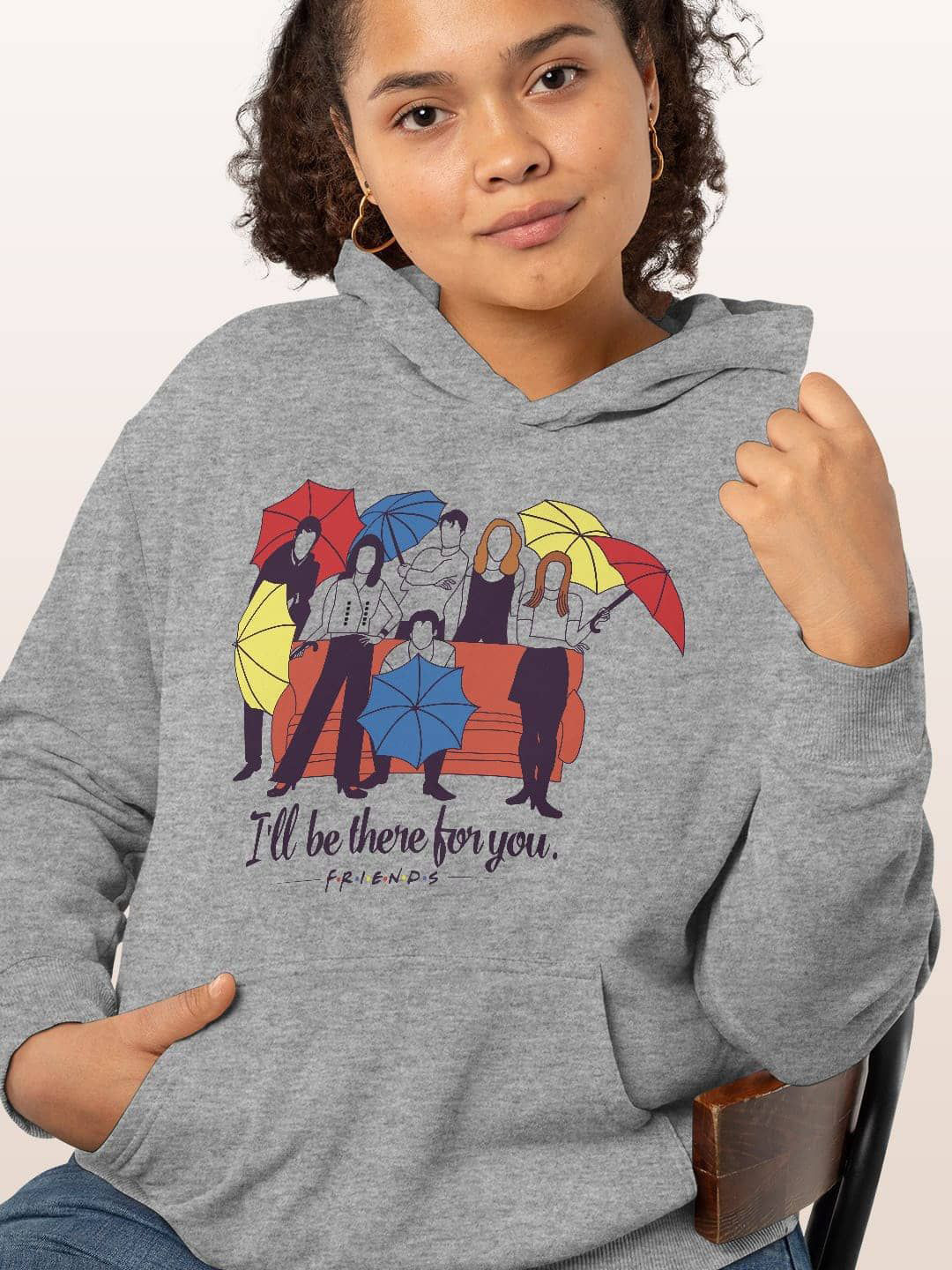 

macmerise Women Printed Hooded Sweatshirt, Grey