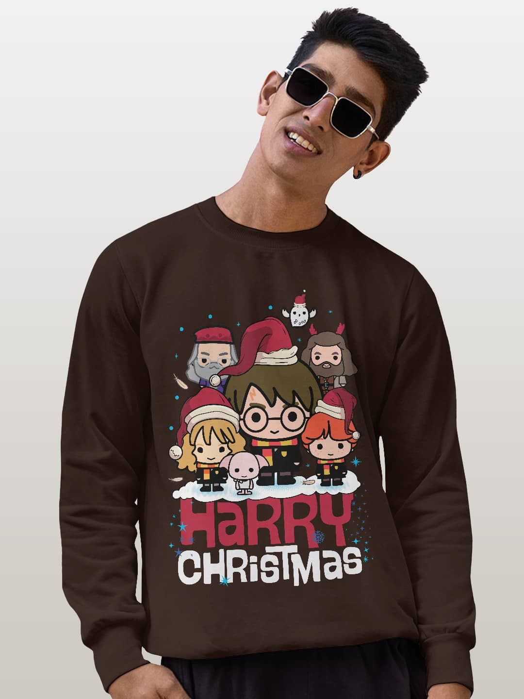 

macmerise Men Printed Sweatshirt, Brown