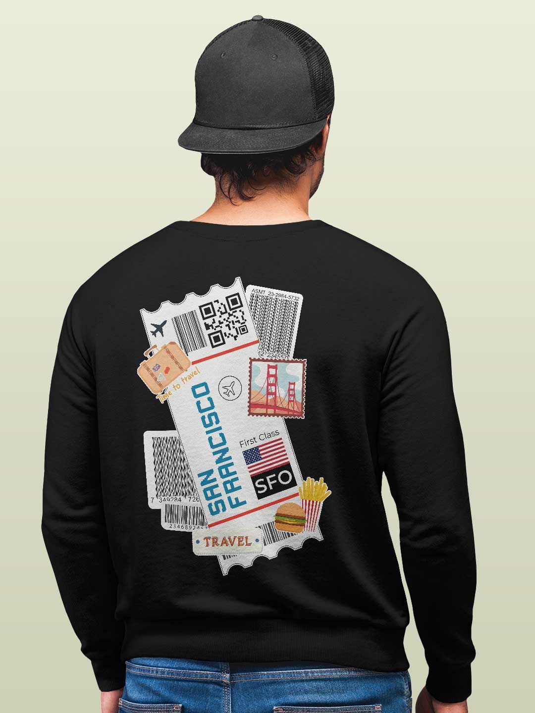 

macmerise Men Printed Sweatshirt, Black
