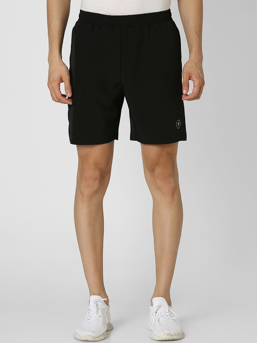 

Van Heusen Flex Men Regular Fit Mid Rise Shorts, Black