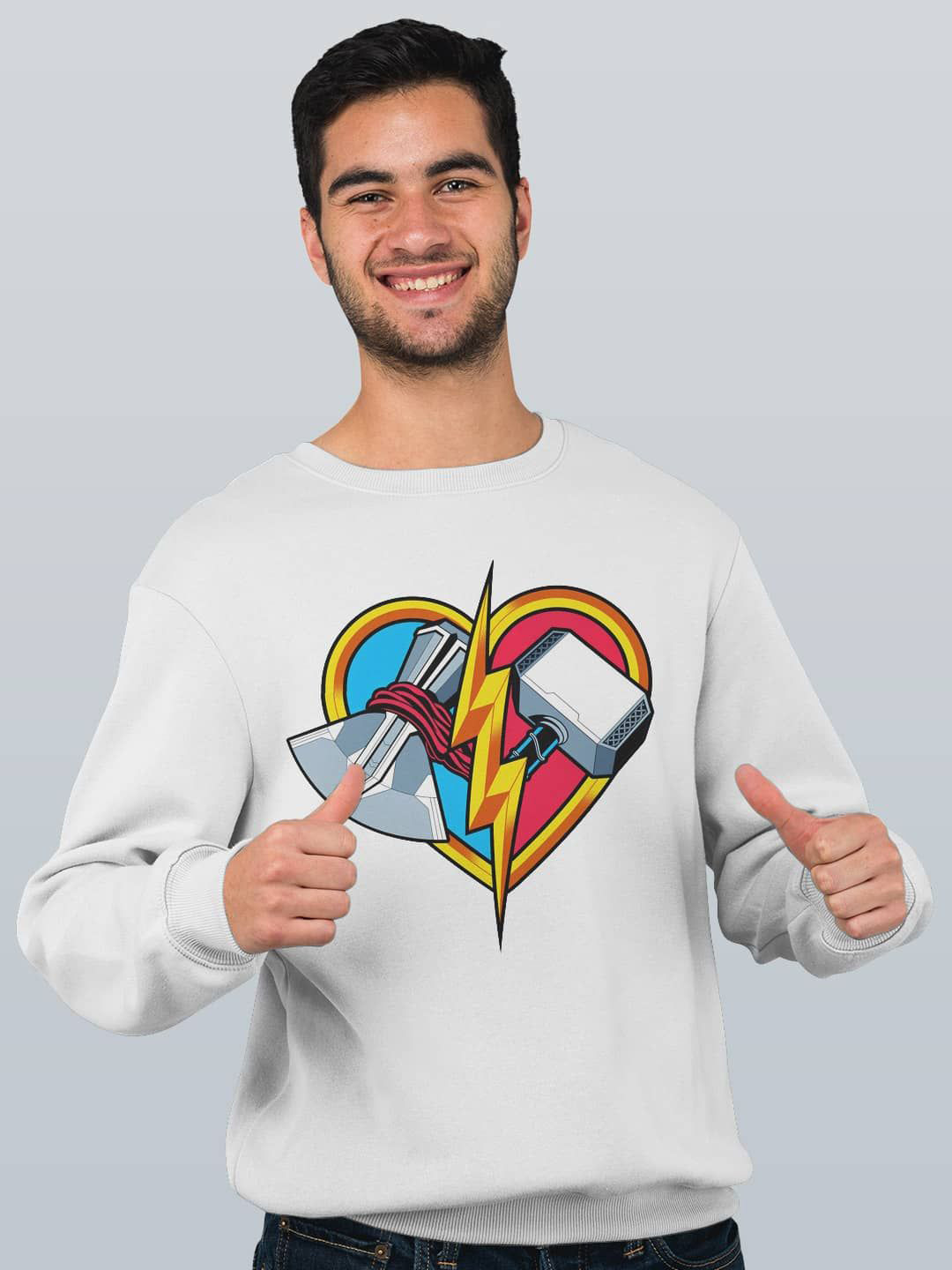 

macmerise Men Printed Sweatshirt, White