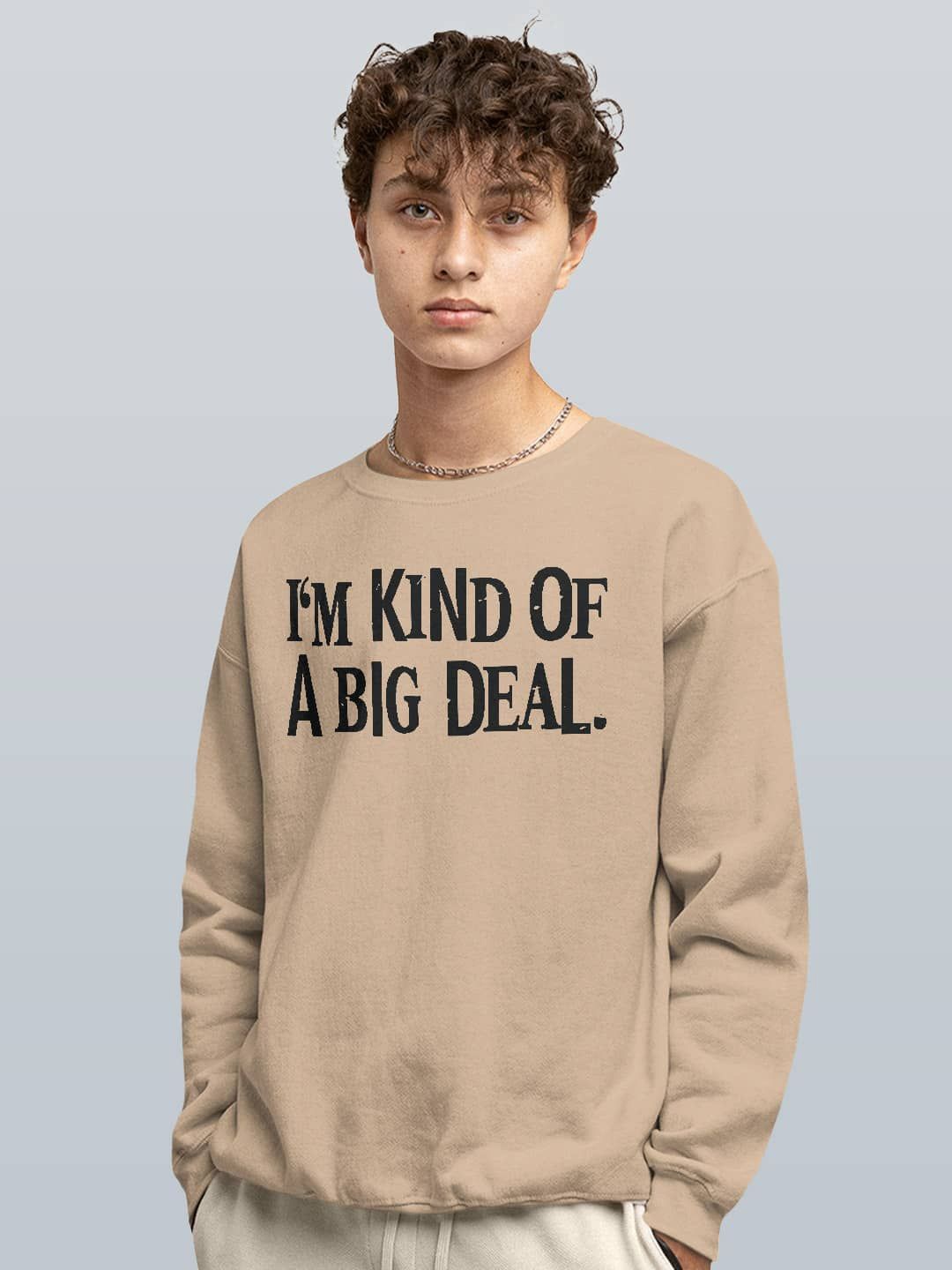 

macmerise Men Printed Sweatshirt, Beige