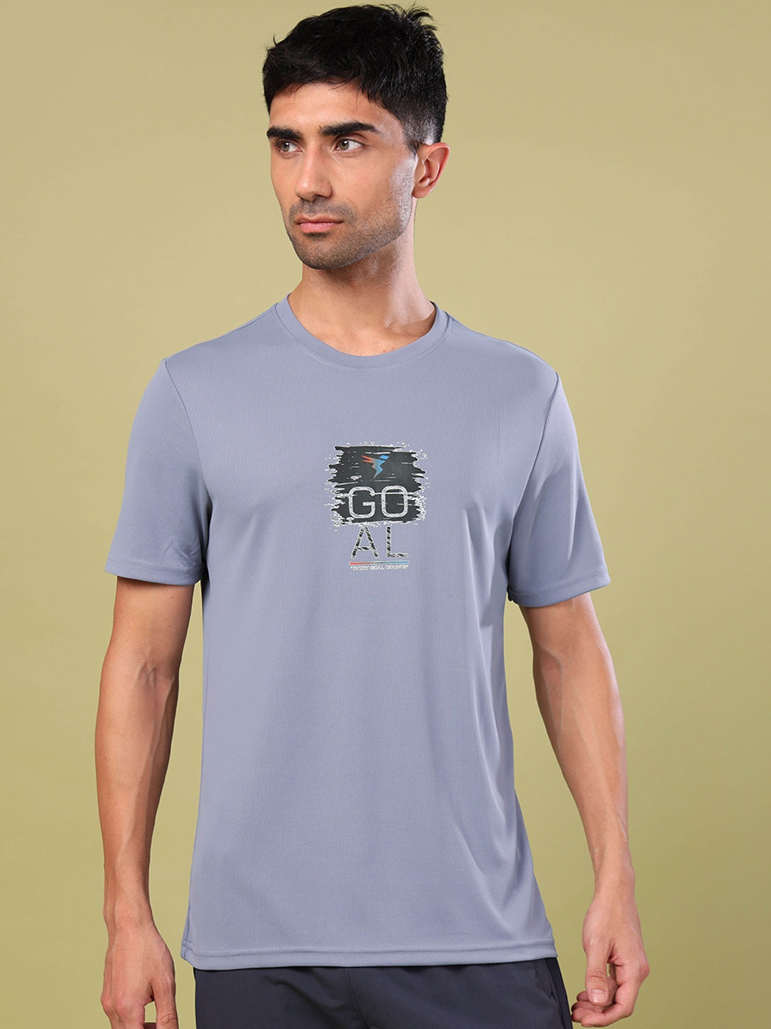 

Technosport Printed Round Neck T-Shirt, Blue
