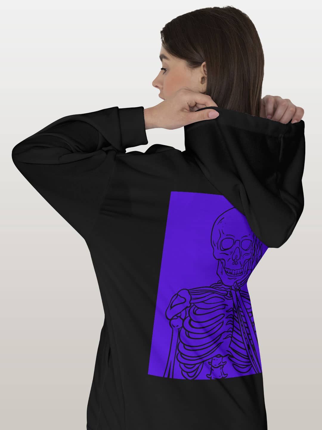 

macmerise Women Colourblocked Hooded Sweatshirt, Black