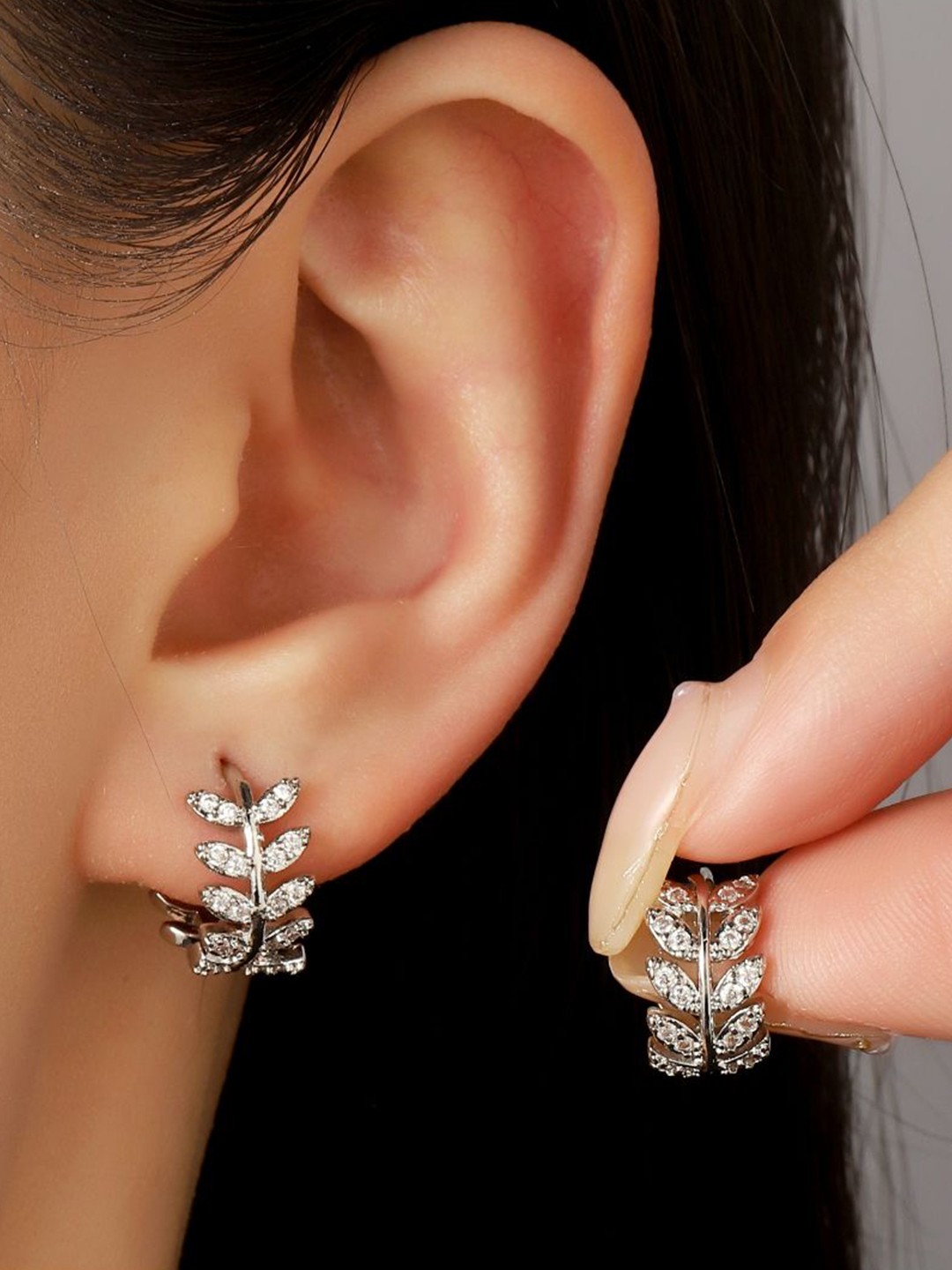 

SALTY Anwen Gold-Plated Contemporary Studs, Silver