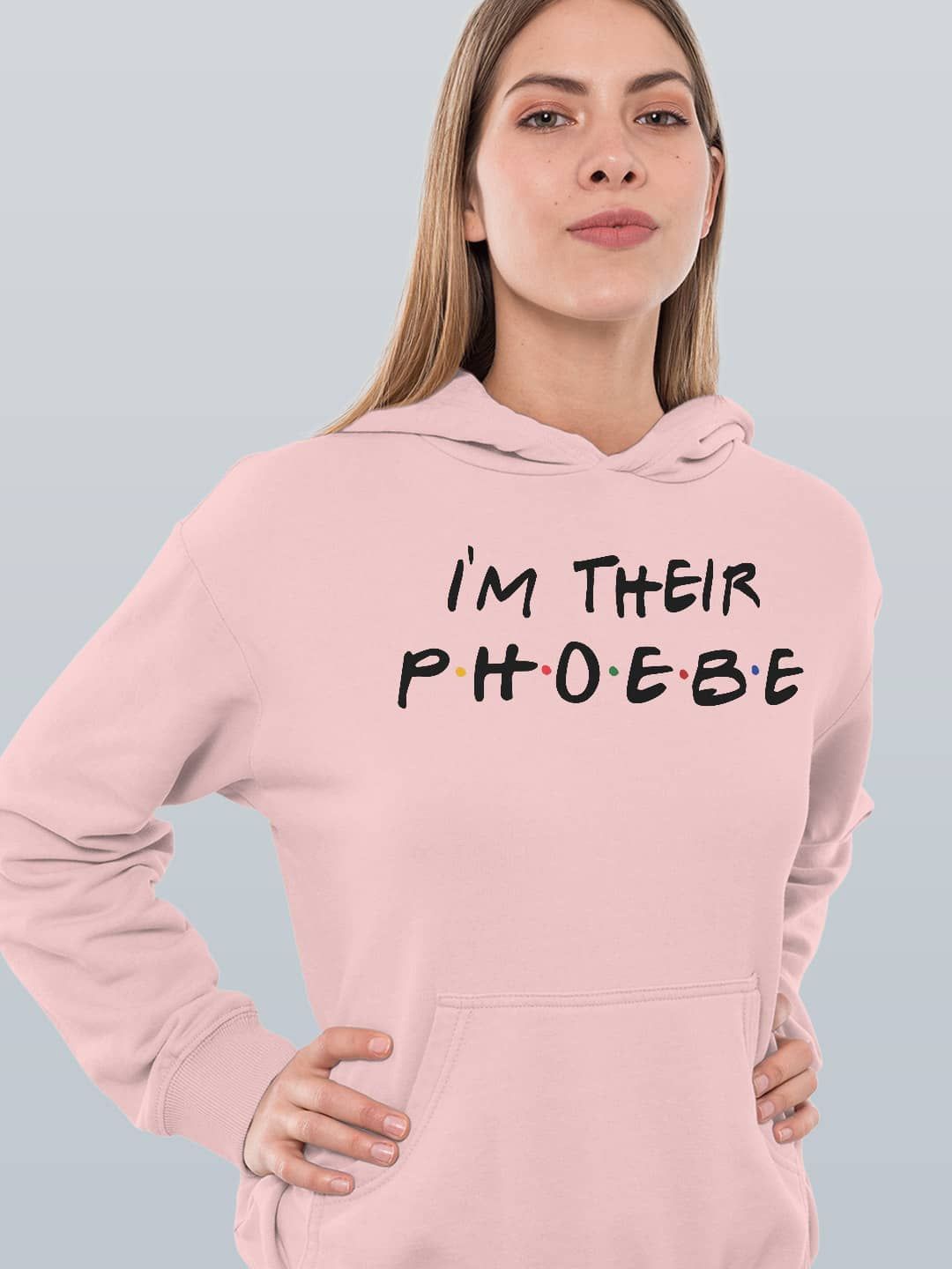 

macmerise Women Printed Hooded Sweatshirt, Pink