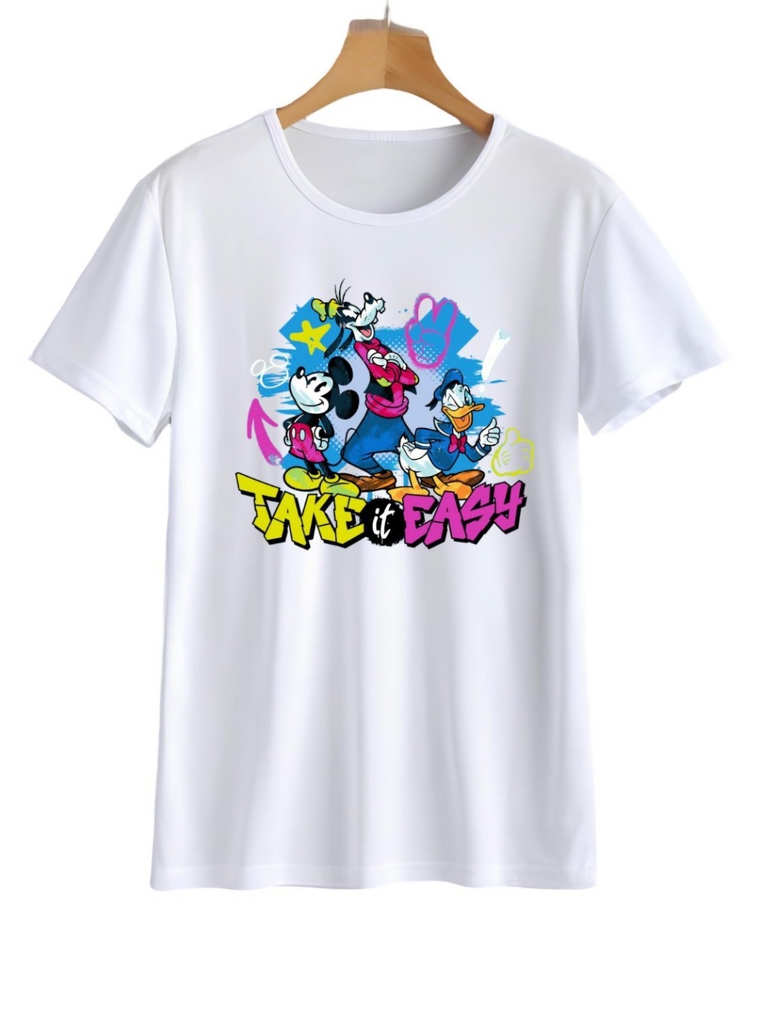 

YK Boys Graphic Printed Round Neck T-shirt, White