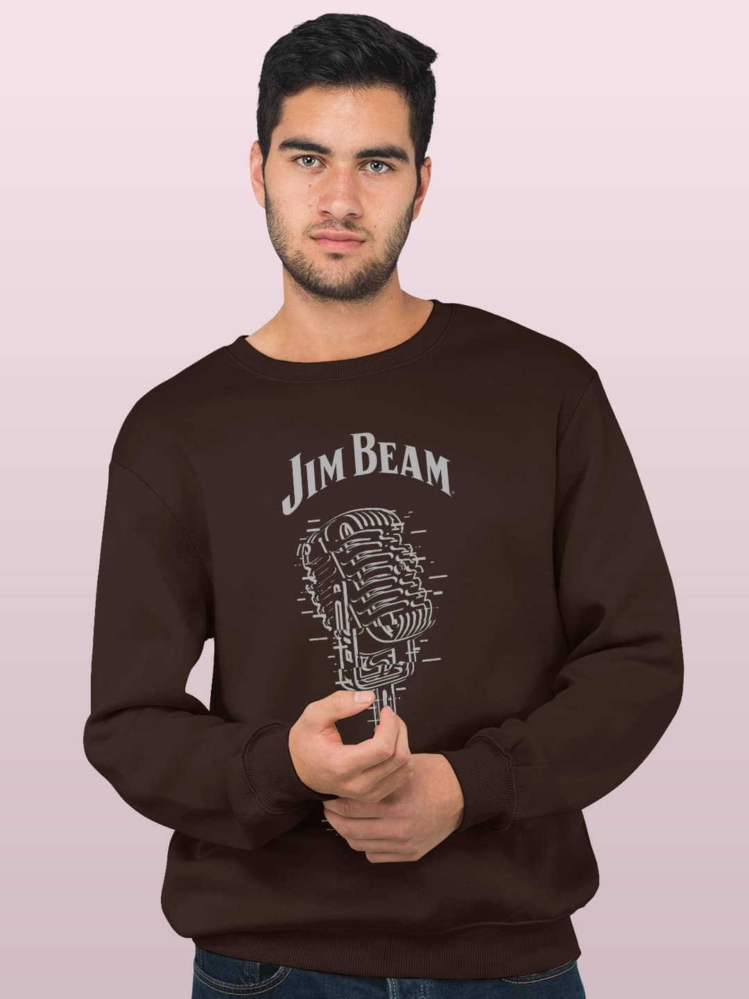 

macmerise Men Printed Sweatshirt, Brown