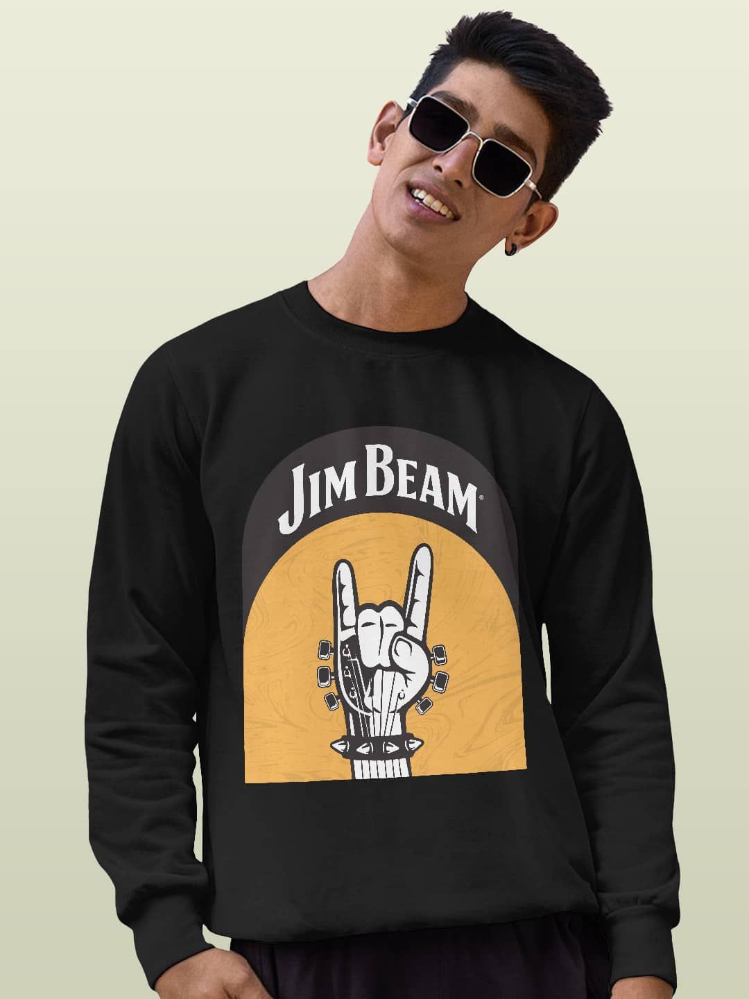 

macmerise Men Printed Sweatshirt, Black