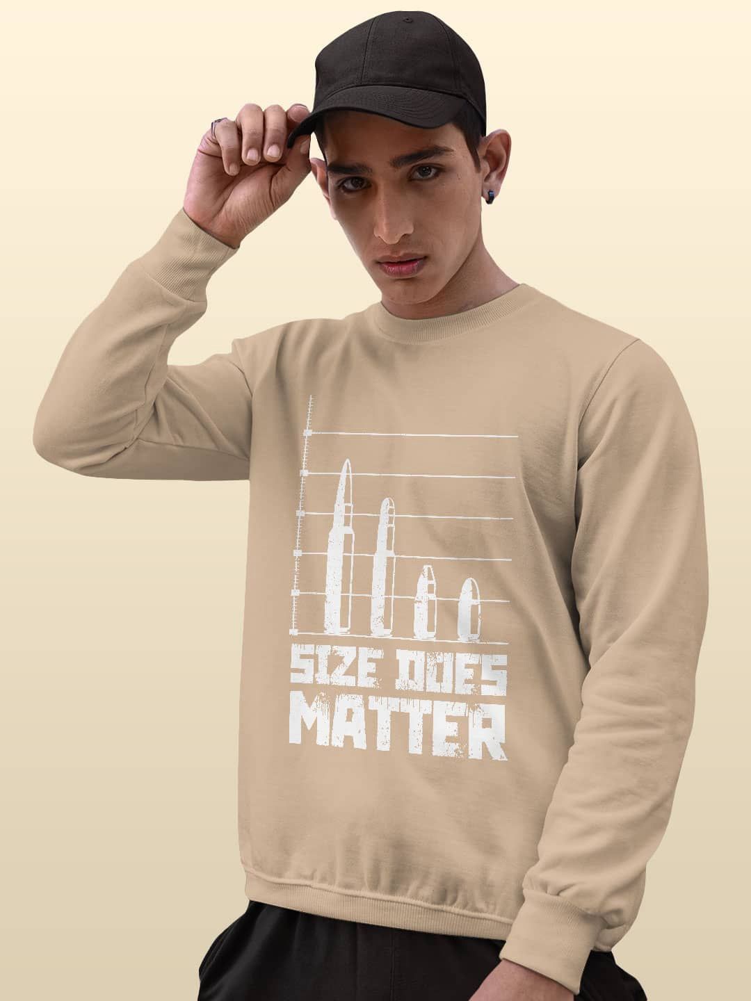 

macmerise Men Printed Sweatshirt, Beige