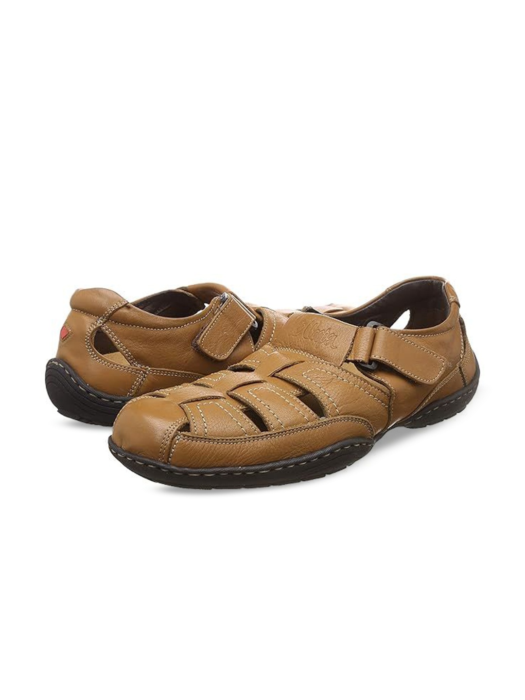 

Lee Cooper Men Leather Comfort Sandals, Tan