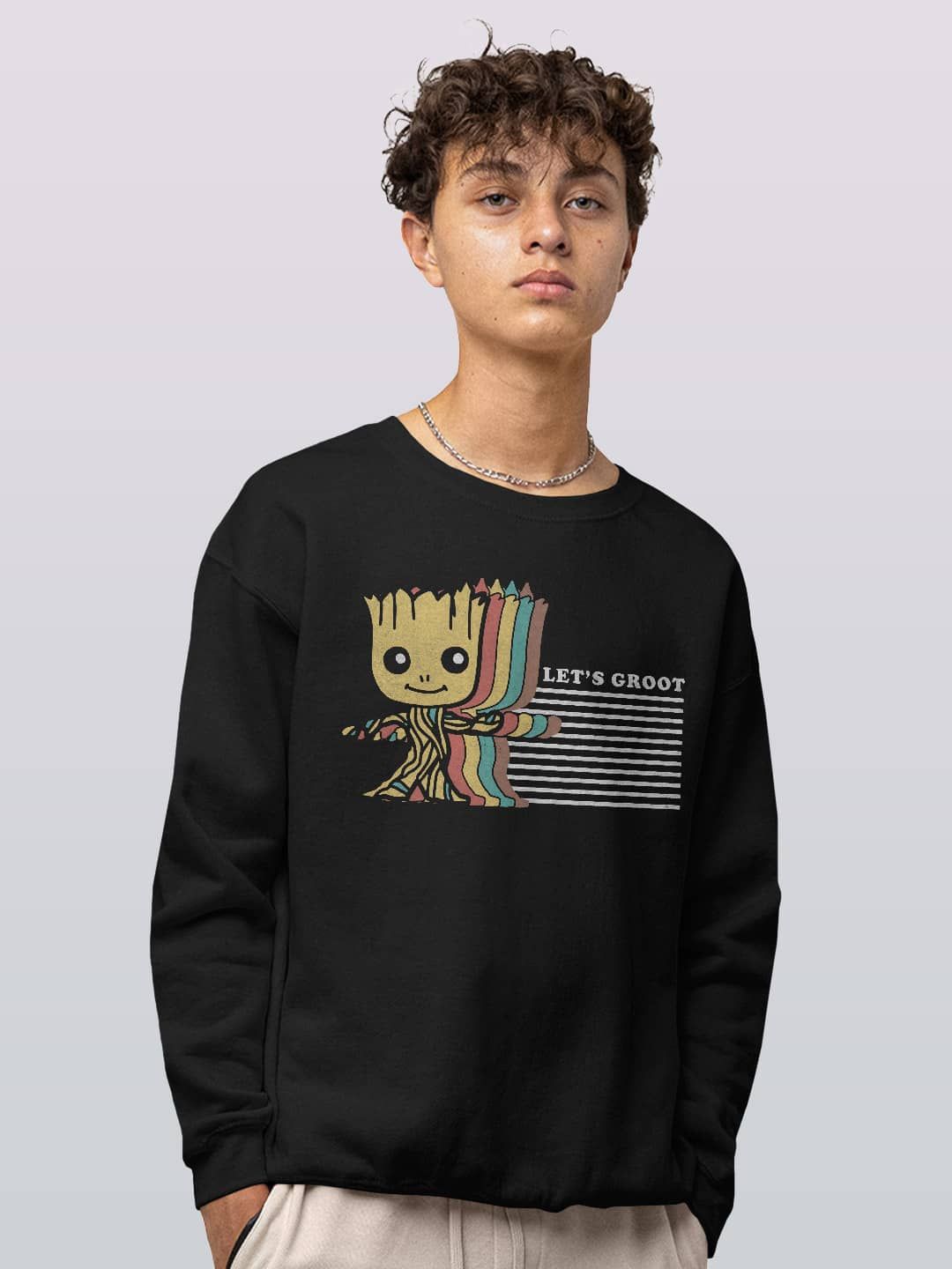 

macmerise Men Printed Sweatshirt, Black