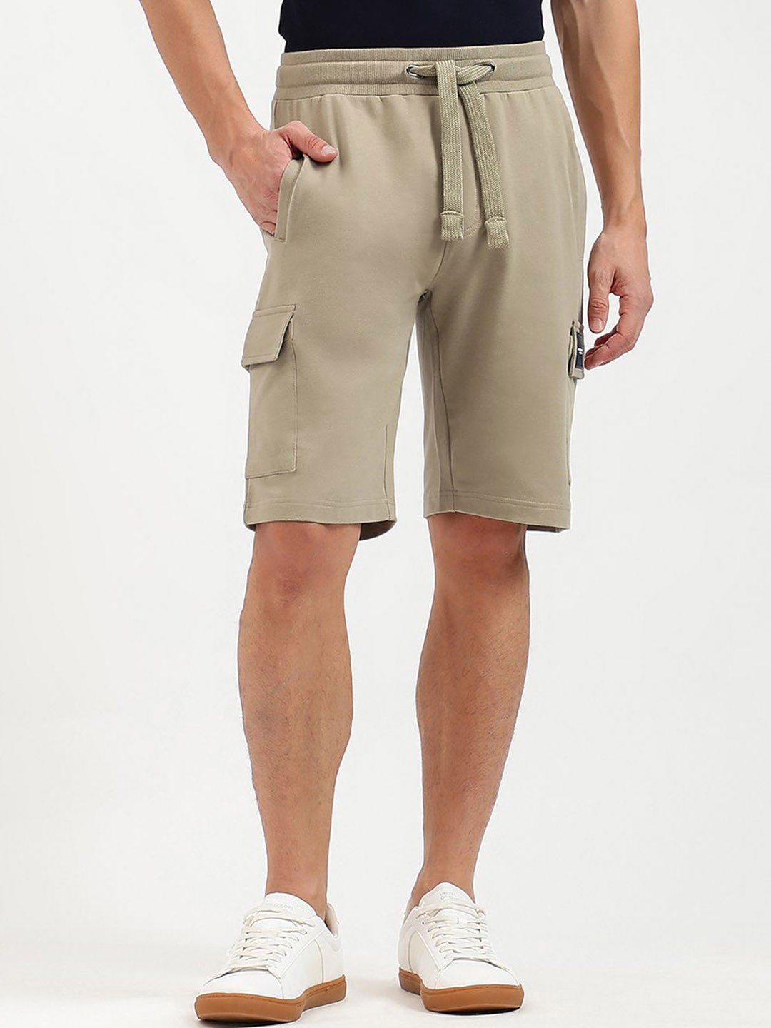 

United Colors of Benetton Men Mid-Rise Relaxed Fit Shorts, Beige