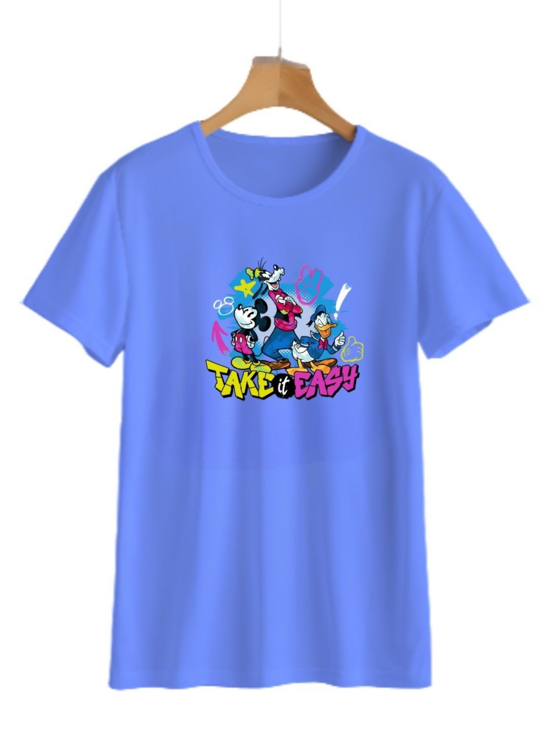 

YK Boys Graphic Printed Round Neck T-shirt, Blue