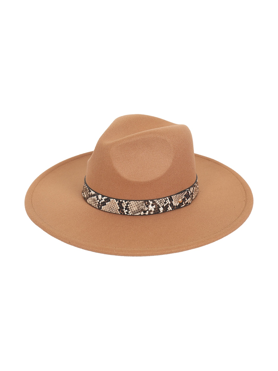 

FabSeasons Unisex Brown Self Design Trilby Hat