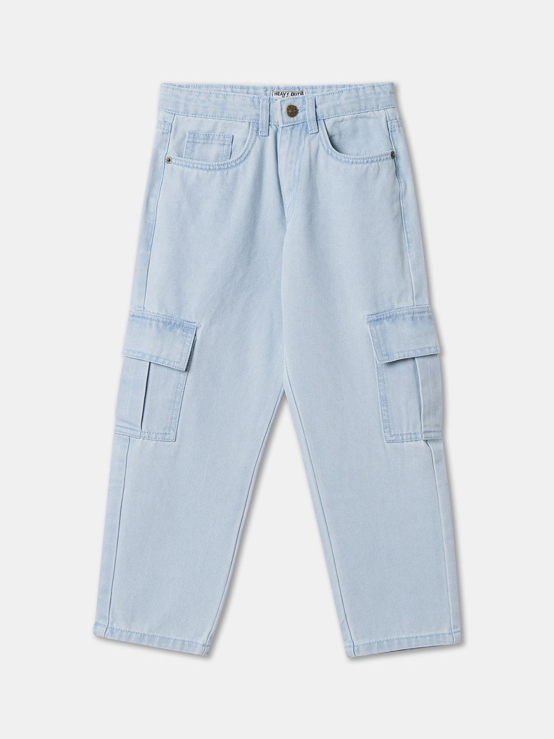 

R&B Boys Cotton Mid-Rise Jeans, Blue