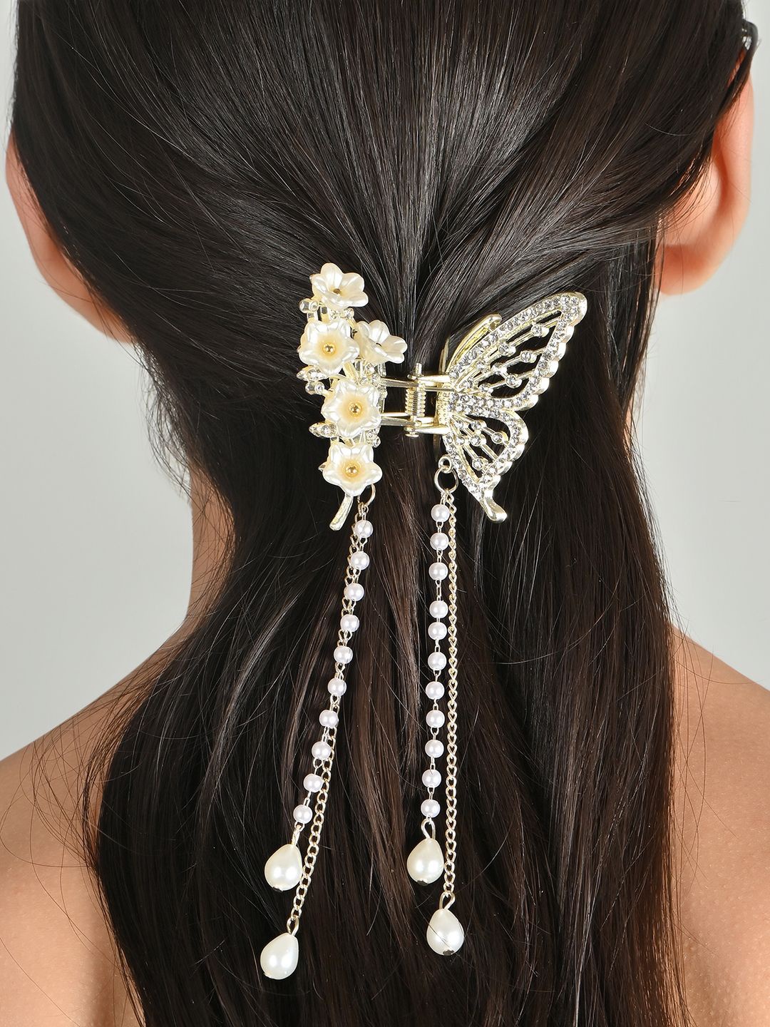 

ToniQ Women Embellished Claw Clip, Gold