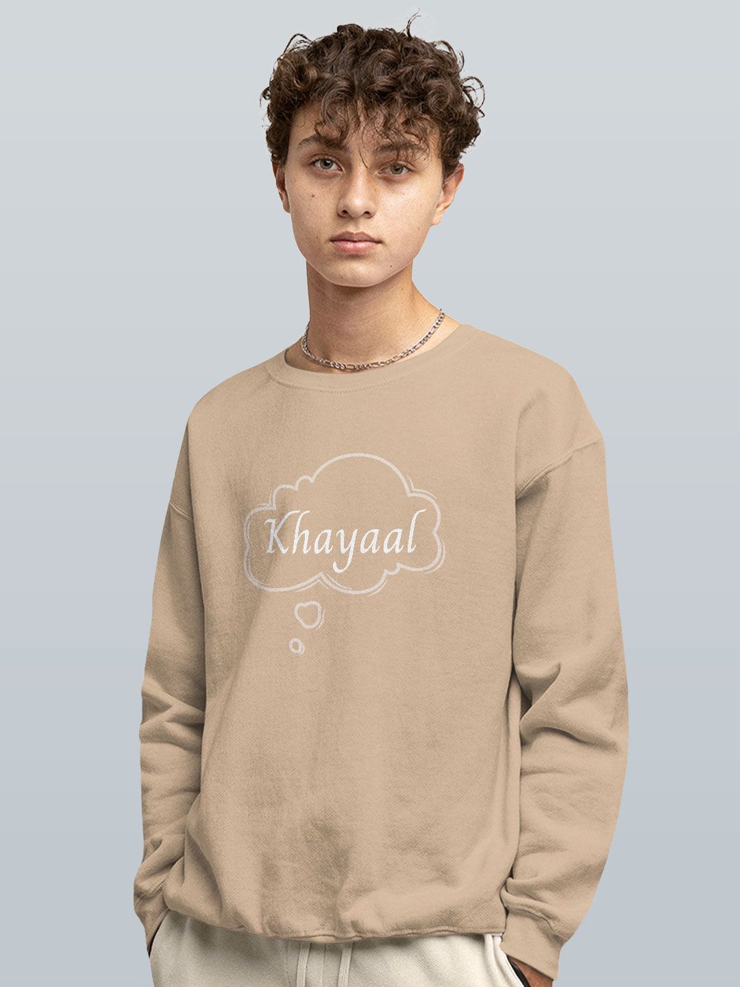 

macmerise Men Printed Sweatshirt, Beige