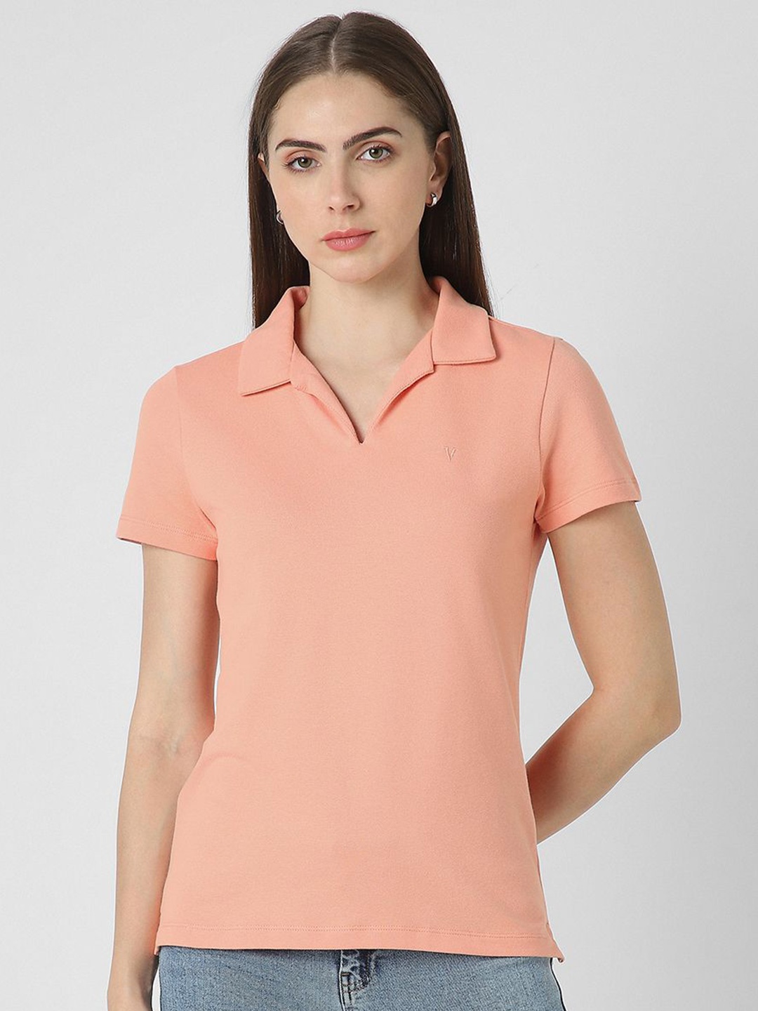 

Van Heusen Woman Shirt Style Top, Peach