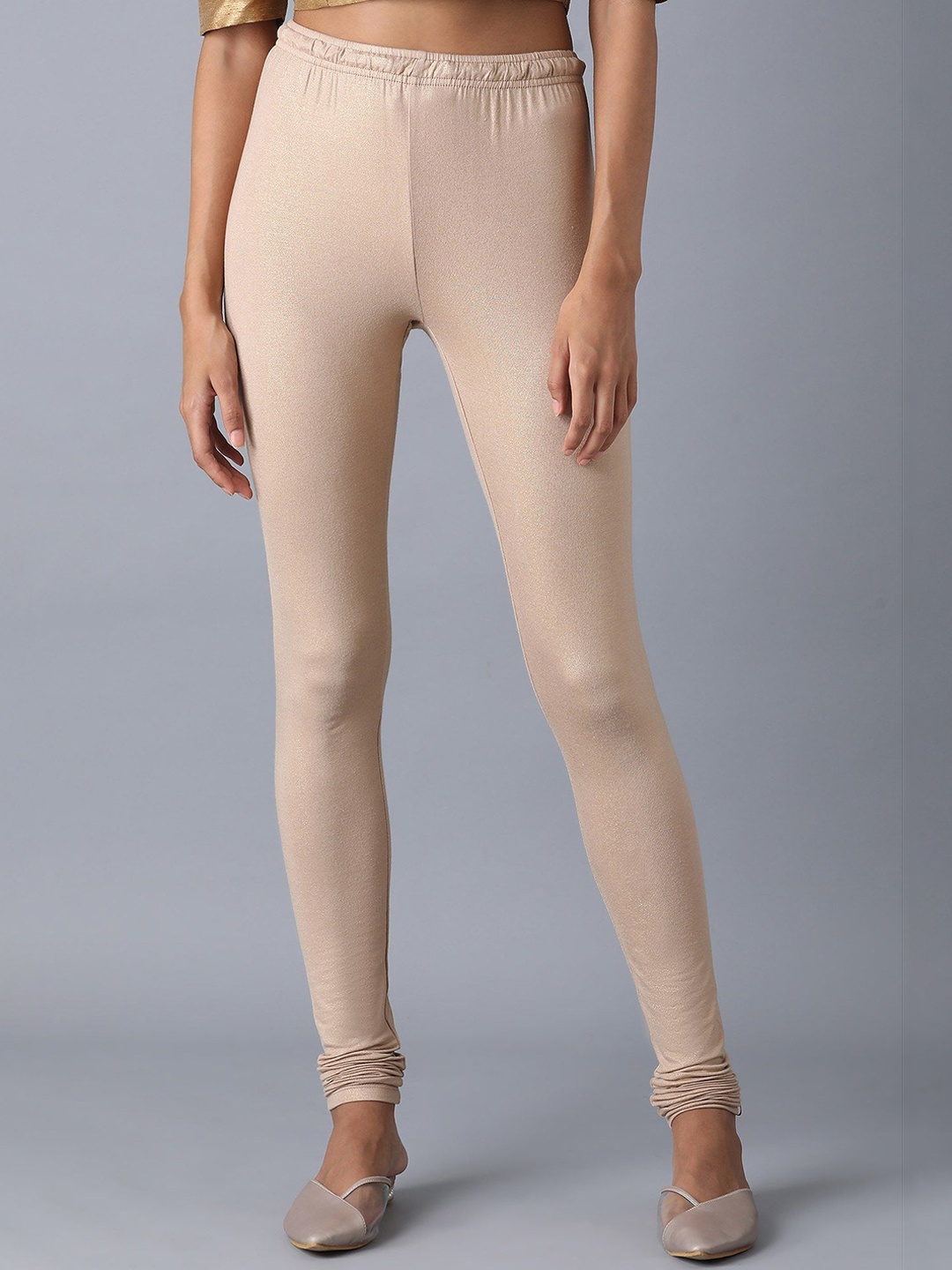 

W Women Churidar Leggings, Beige