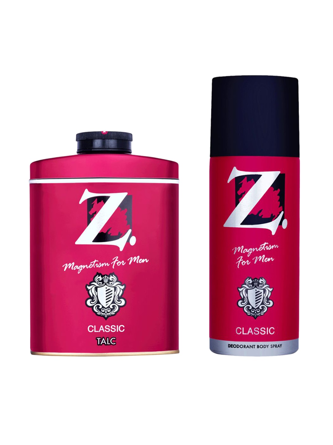 

Z-MAGNETISM FOR MEN Set of Classic Talcum Powder - 200 g & Deodorant, Burgundy