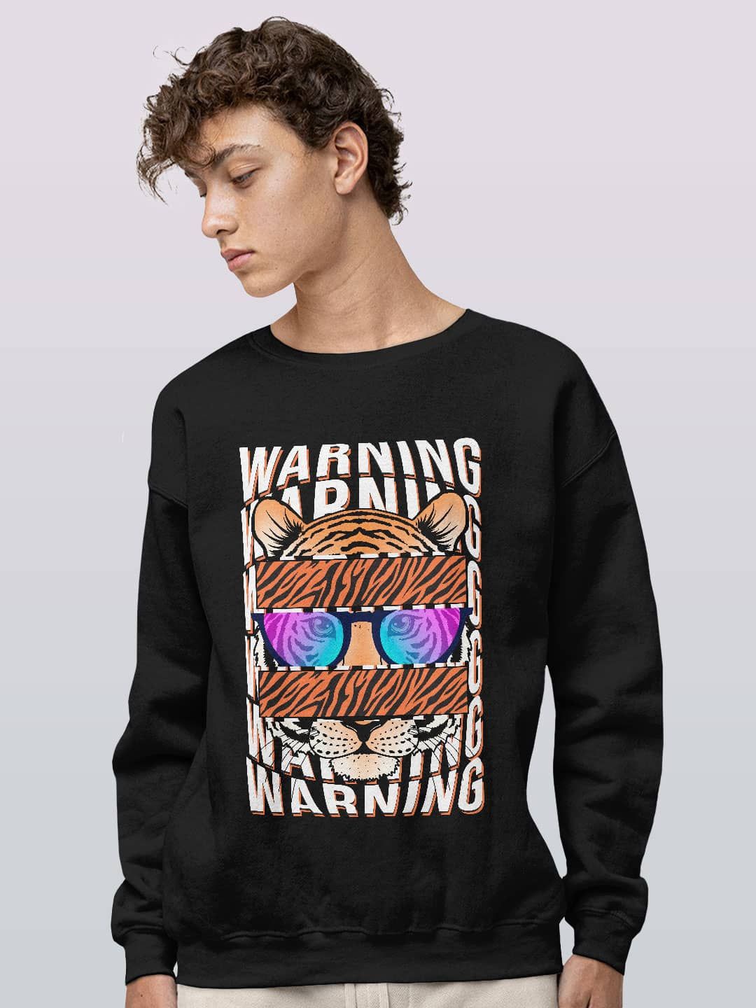 

macmerise Men Printed Sweatshirt, Black