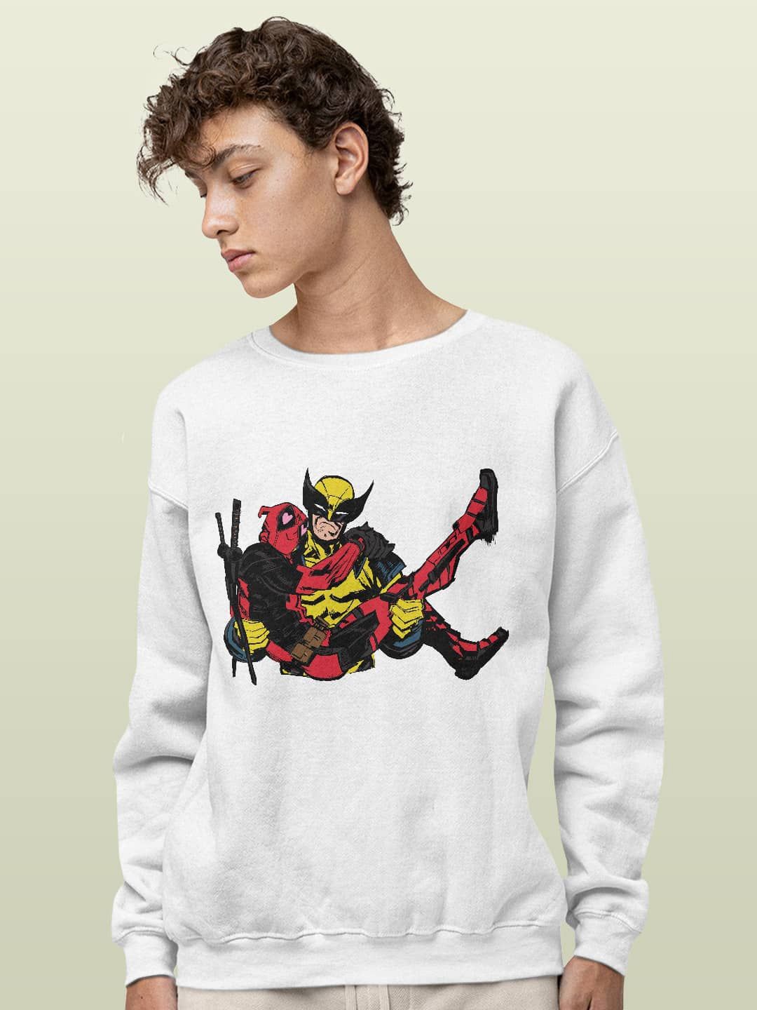 

macmerise Men Printed Sweatshirt, White