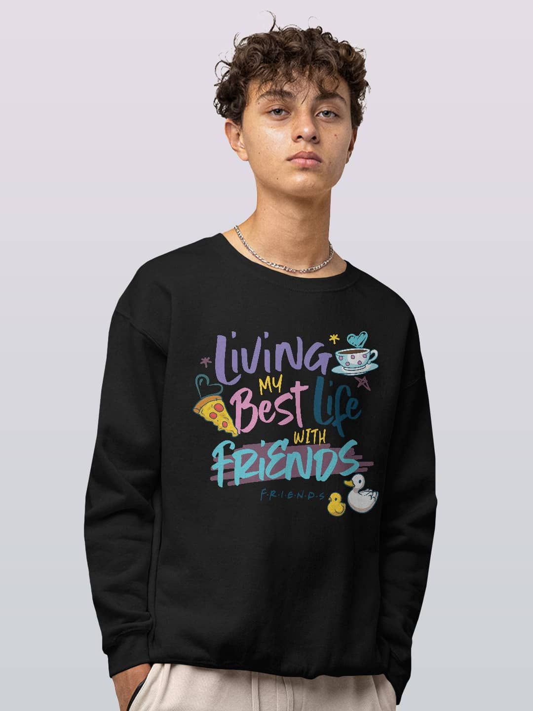 

macmerise Men Printed Sweatshirt, Black