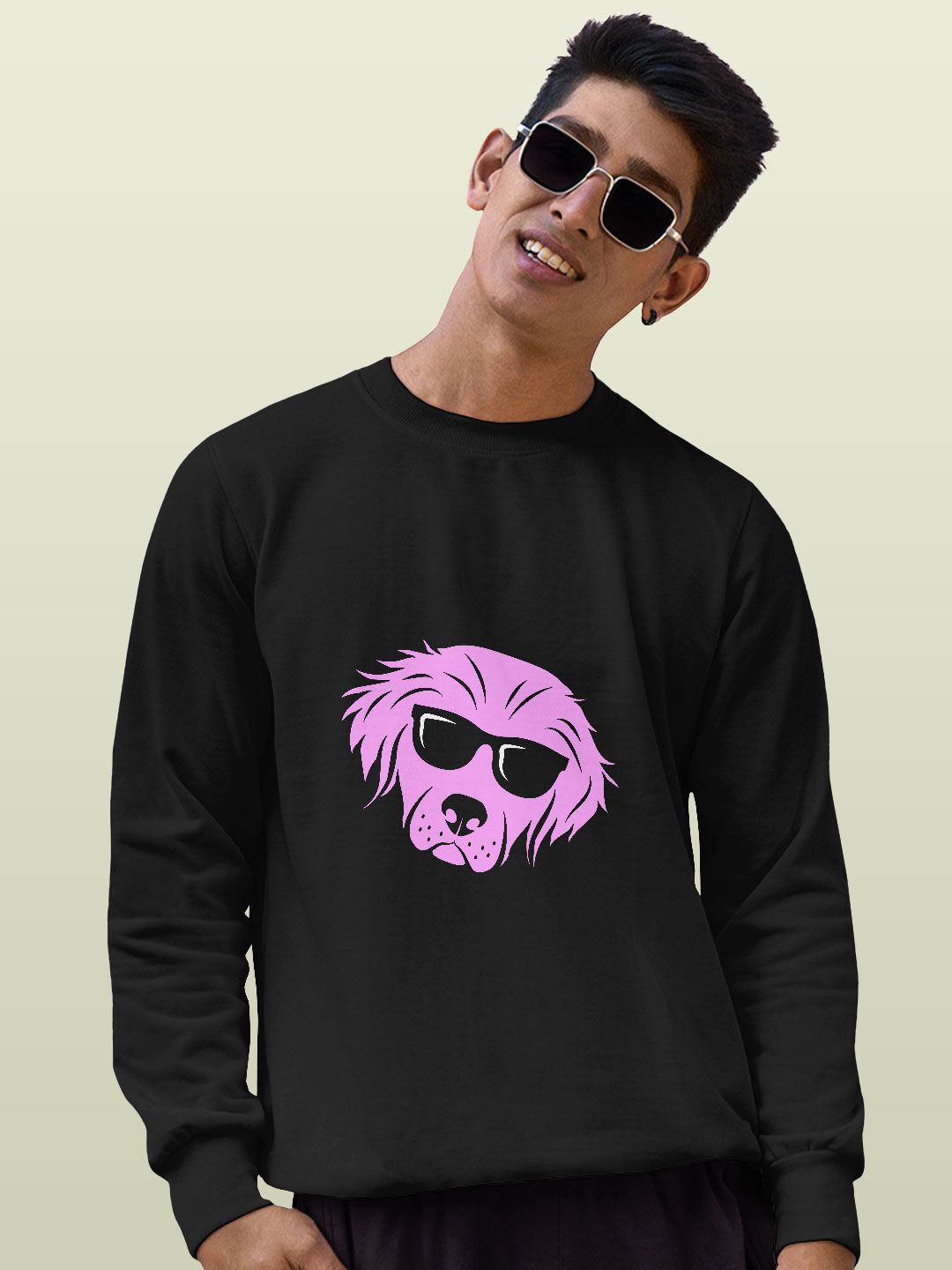 

macmerise Men Printed Sweatshirt, Black