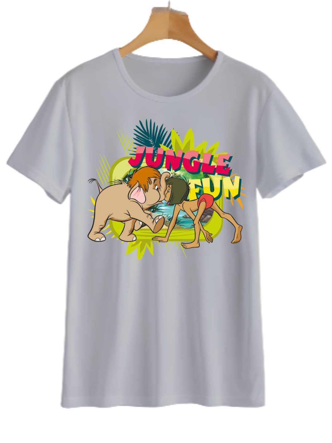 

YK Boys Graphic Printed Round Neck T-shirt, Grey
