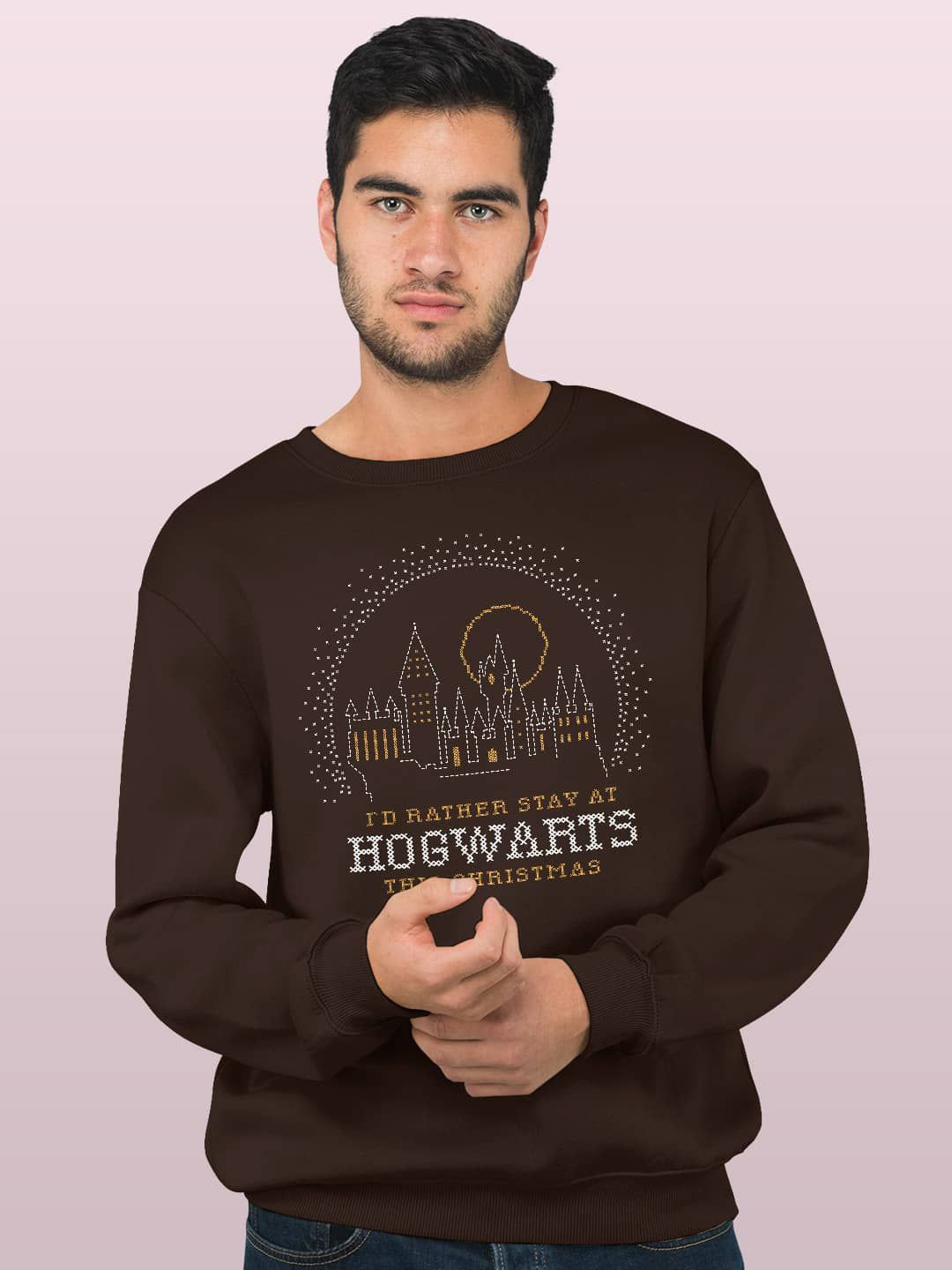 

macmerise Men Printed Sweatshirt, Brown