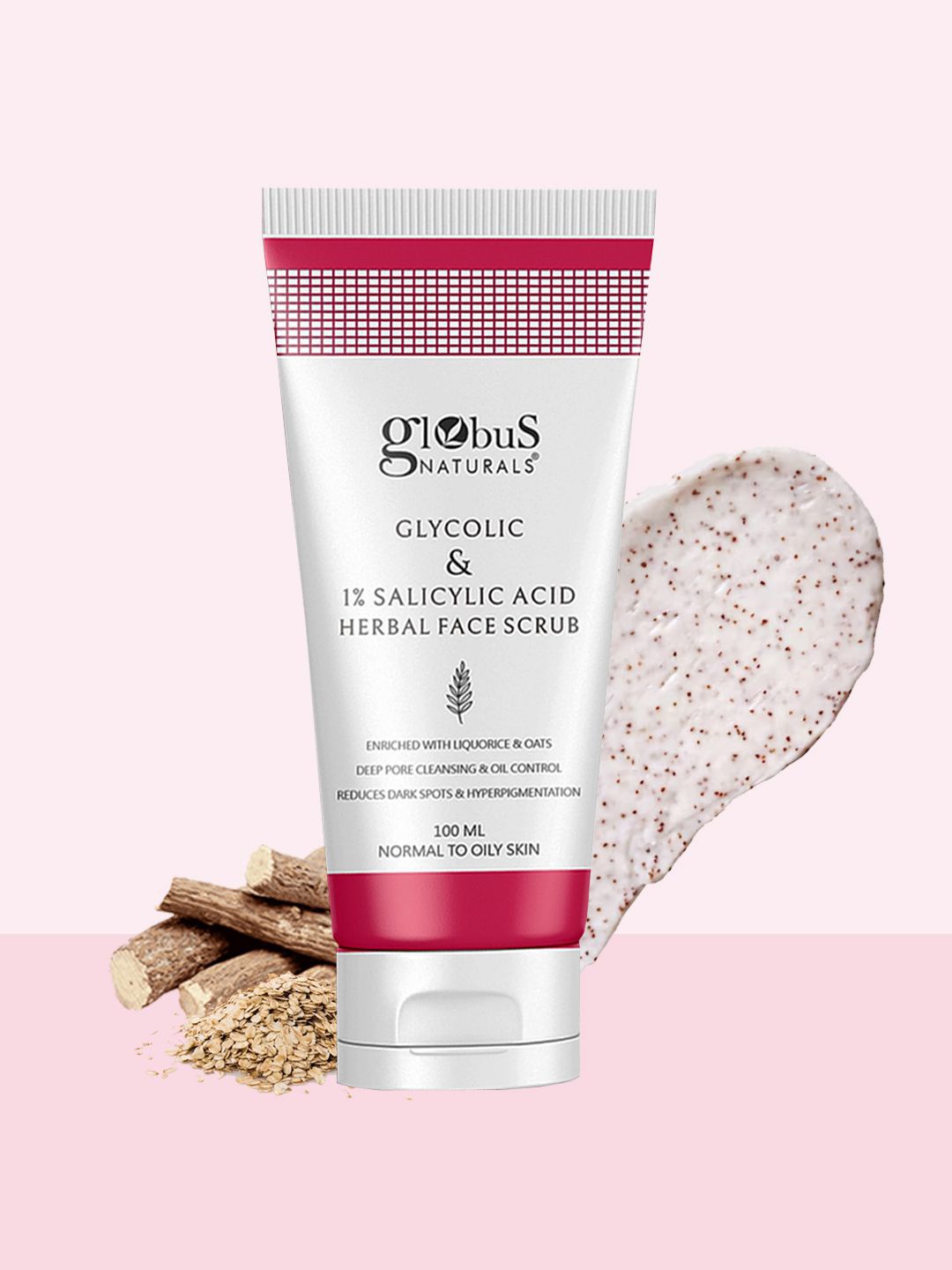 

Globus naturals Glycolic & 1% Salicylic Acid Herbal Anti Acne Face Scrub-100ml, Na