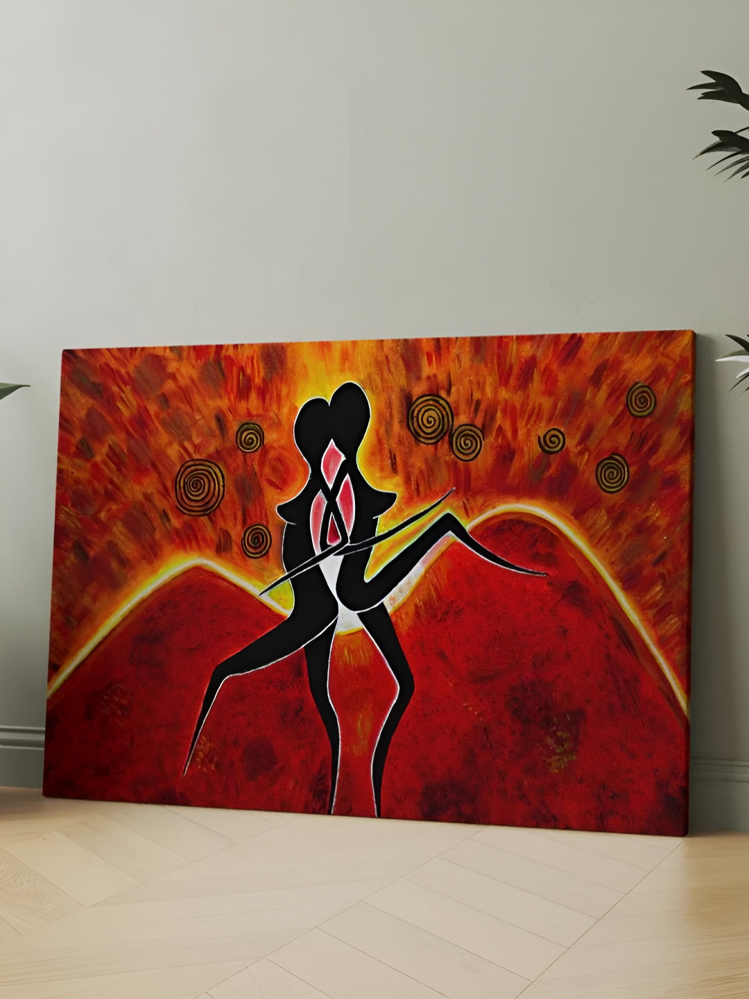 

CLAWCRAFTS Red & Black Canvas Painting Wall Art