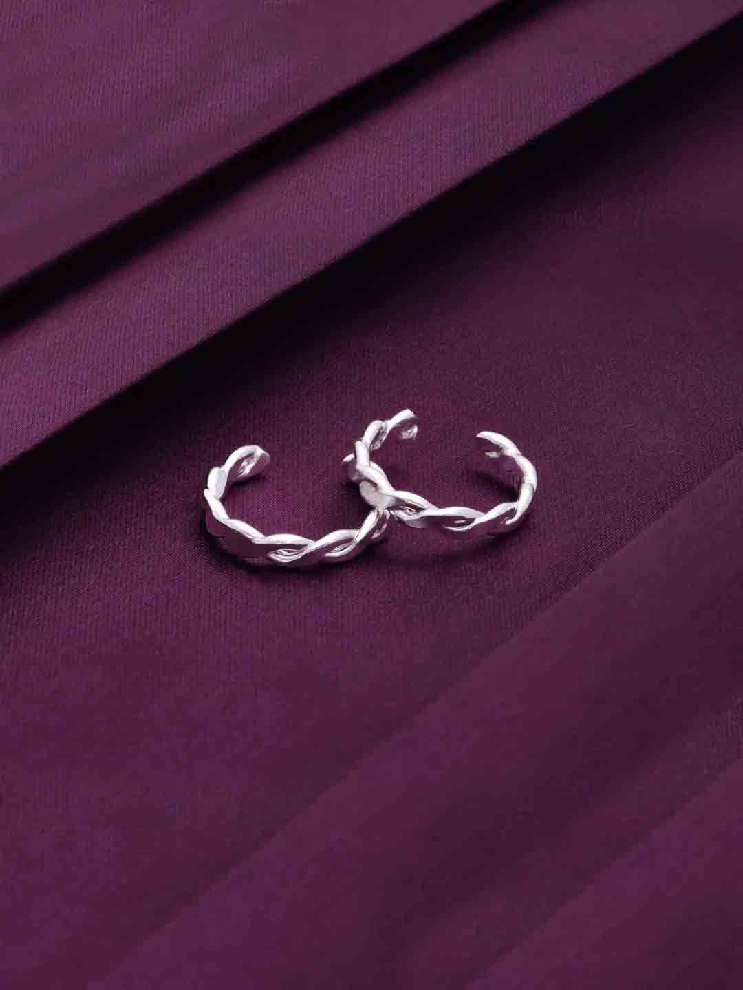 

KAI JEWEL 925 Sterling Silver Rhodium-Plated Toe Rings