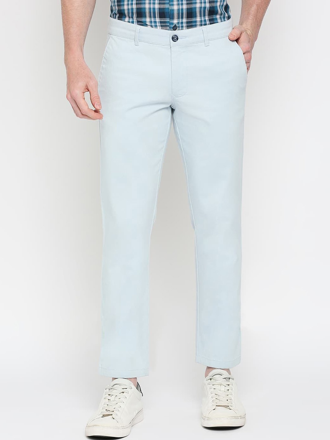 

Basics Men Tapered Fit Trousers, Blue