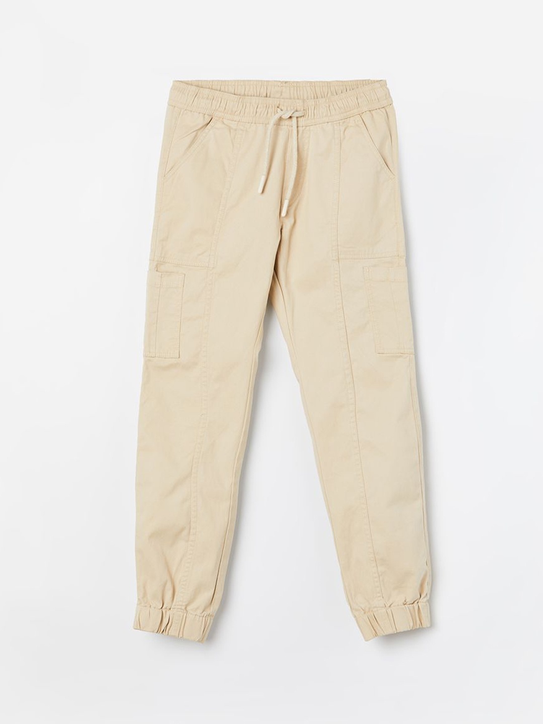 

Fame Forever by Lifestyle Boys Mid-Rise Flat-Front Joggers Trousers, Cream